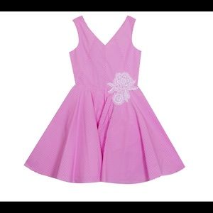 Fit and Flare embroidered dress